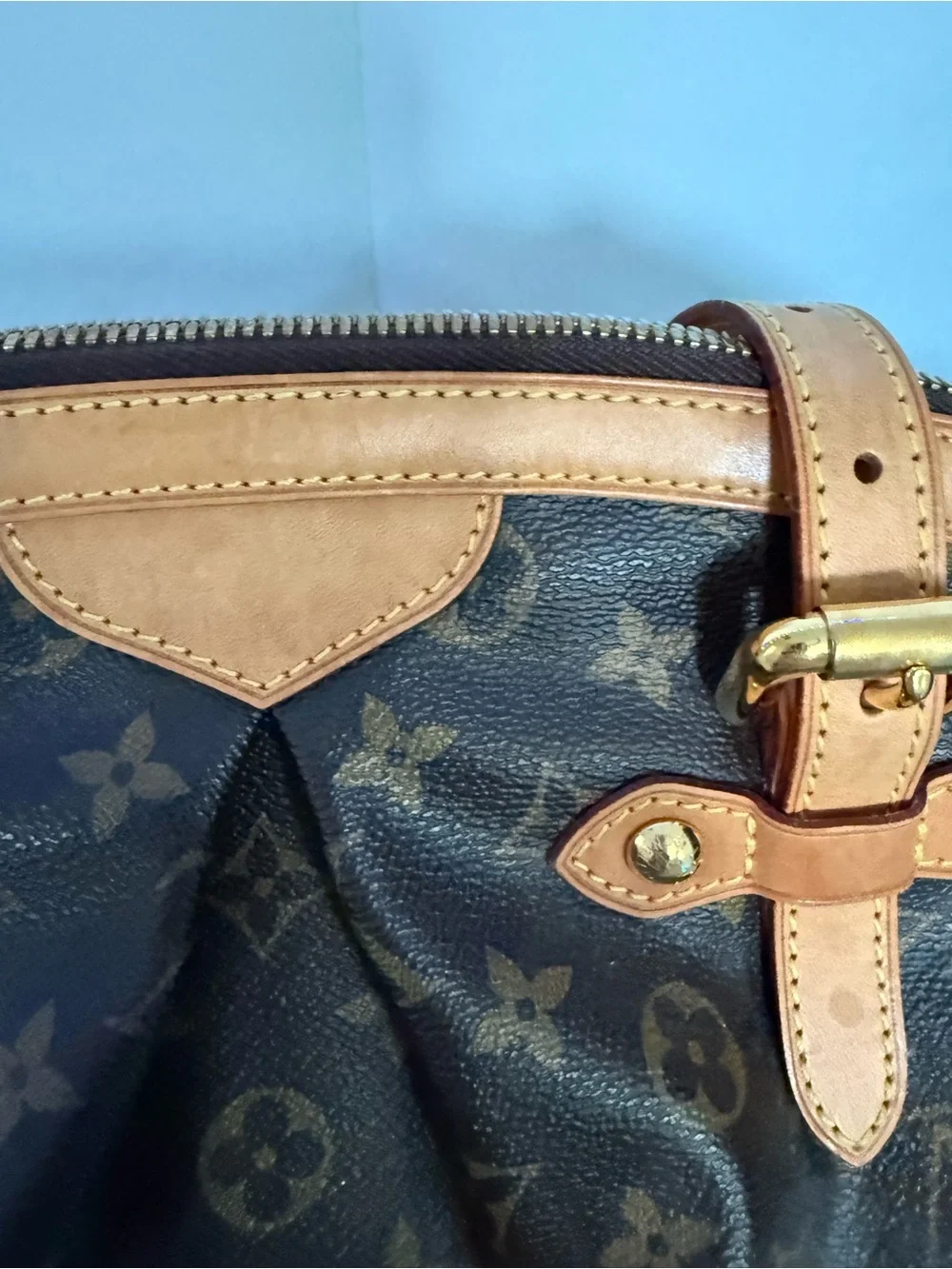 Louis Vuitton Tivoli GM Monogram Canvas Brown Satchel with Vachetta Trim